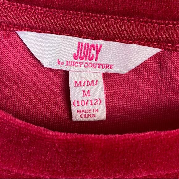 Juicy By Juicy Couture Velour Girls Round Neck Long Sleeve Sweatshirt Sz M - Picture 7 of 12